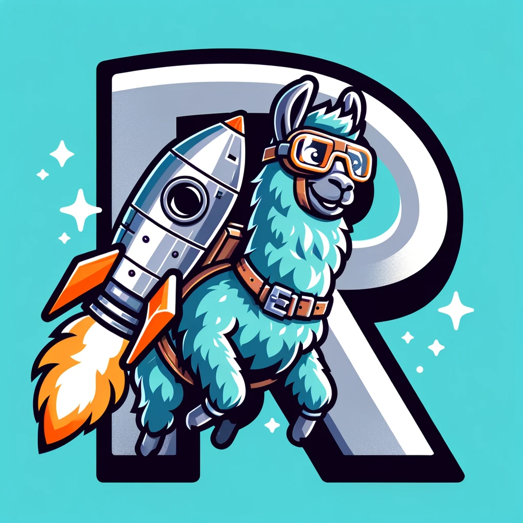 Rocket Launching Llama logo
